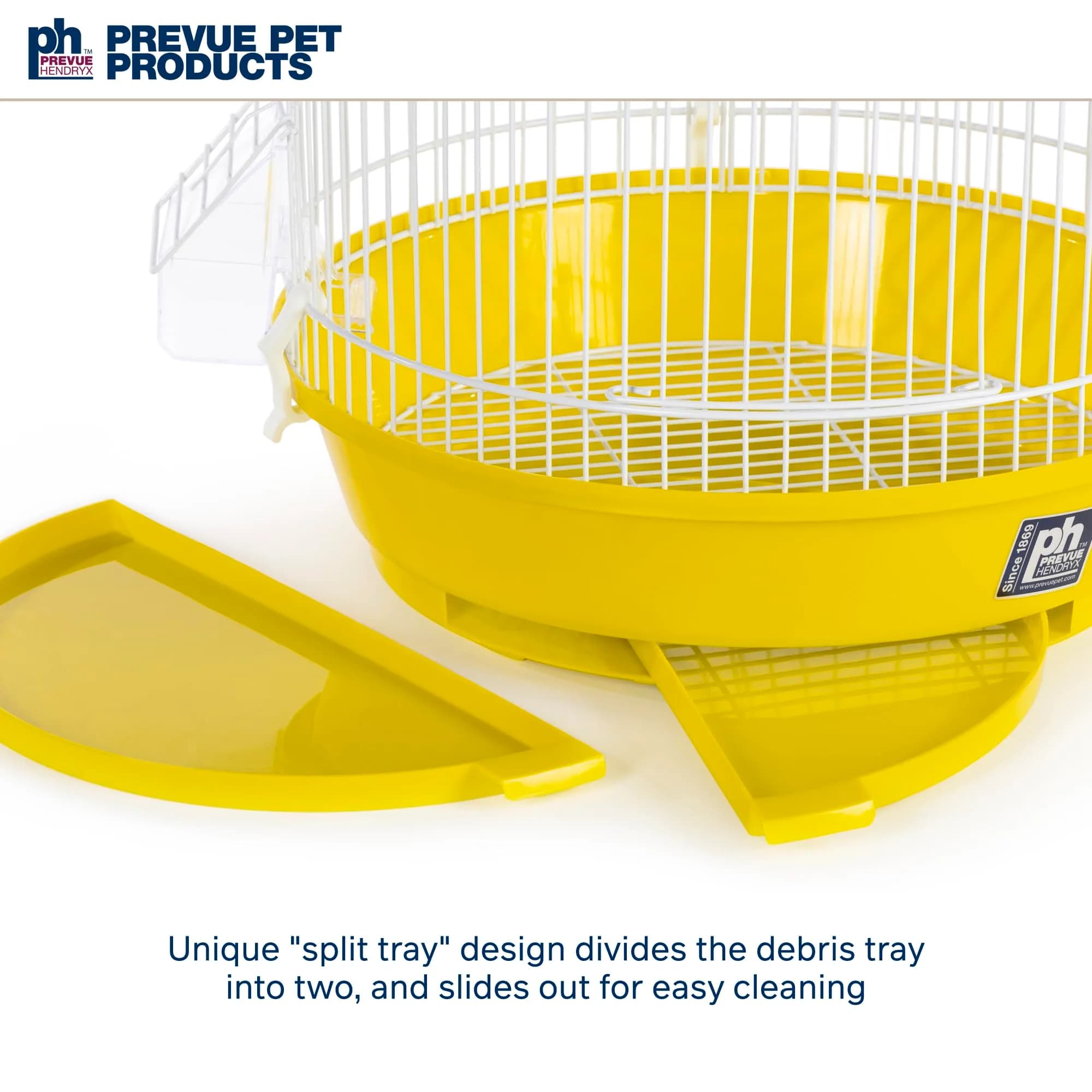 Prevue Pet Products Classic Round Bird Cage Yellow 34.3 cm (13.5 in) Diameter | Ideal for Finches, Canaries, Parakeets - view 5