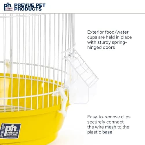Prevue Pet Products Classic Round Bird Cage Yellow 34.3 cm (13.5 in) Diameter | Ideal for Finches, Canaries, Parakeets thumbnail 6