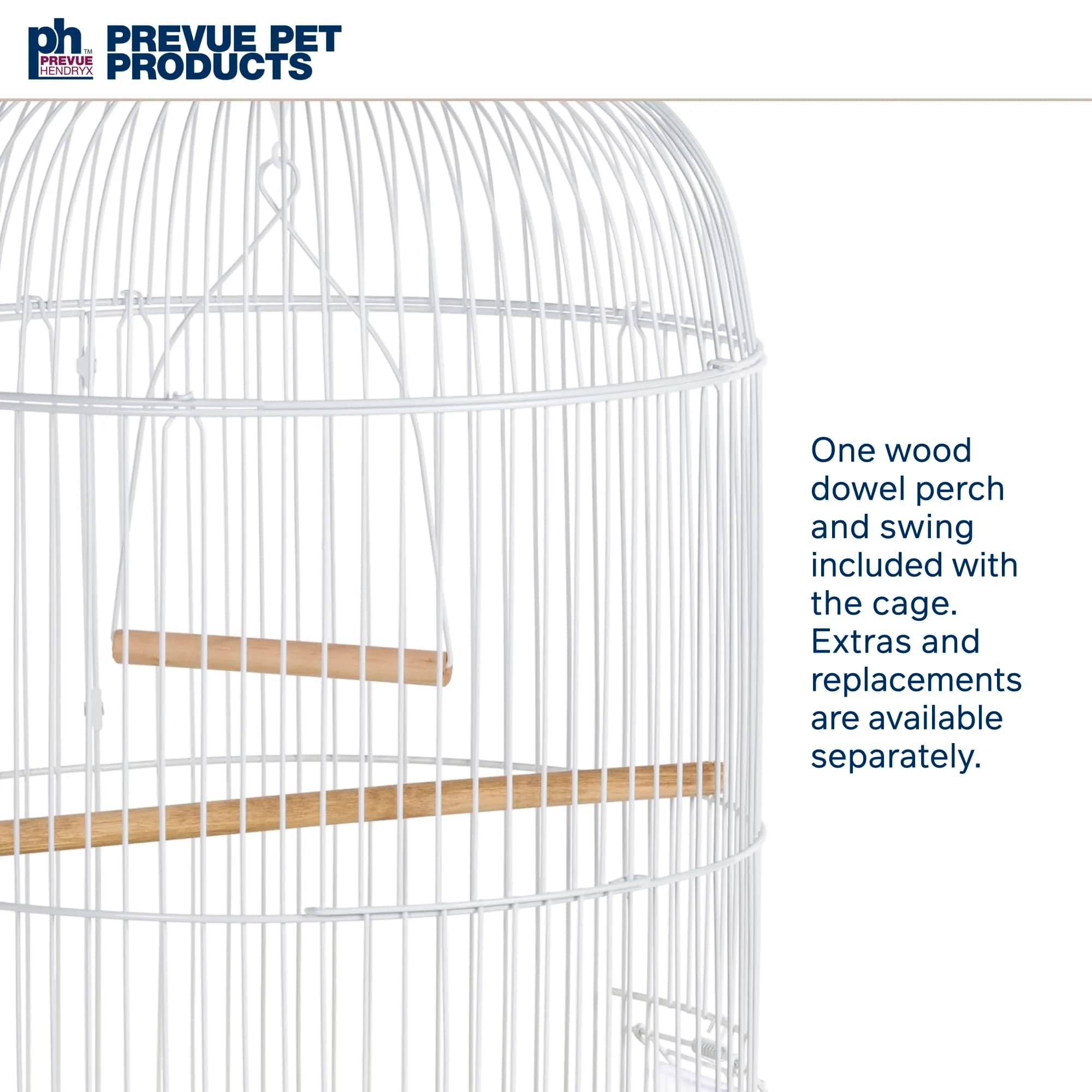 Prevue Pet Products Classic Round Bird Cage Yellow 34.3 cm (13.5 in) Diameter | Ideal for Finches, Canaries, Parakeets - view 4