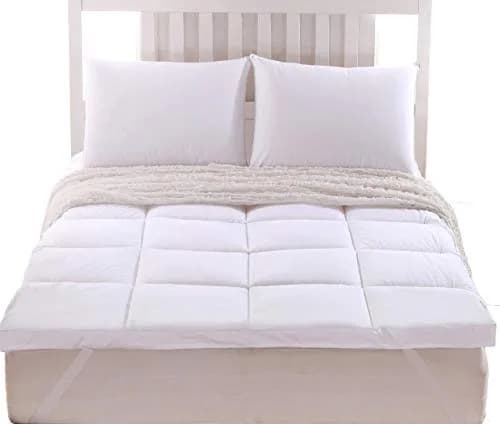 Royal Tradition King Mattress Topper 78 x 80 inches | Plush Down Alternative, Microfiber, Washable thumbnail 1