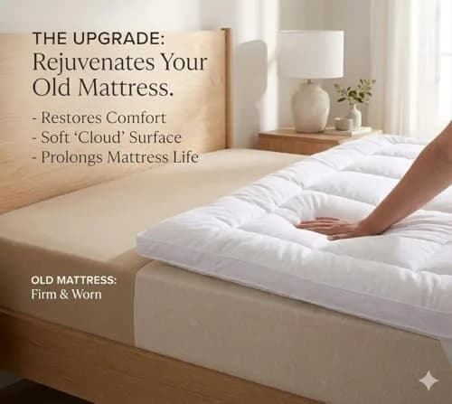 Royal Tradition King Mattress Topper 78 x 80 inches | Plush Down Alternative, Microfiber, Washable thumbnail 4