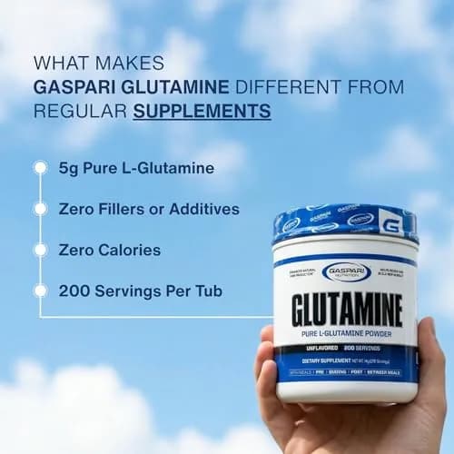 Gaspari Nutrition Glutamine Micronized Powder 10.58 Oz | Supports Muscle Recovery & Gut Health thumbnail 6