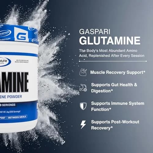 Gaspari Nutrition Glutamine Micronized Powder 10.58 Oz | Supports Muscle Recovery & Gut Health thumbnail 3