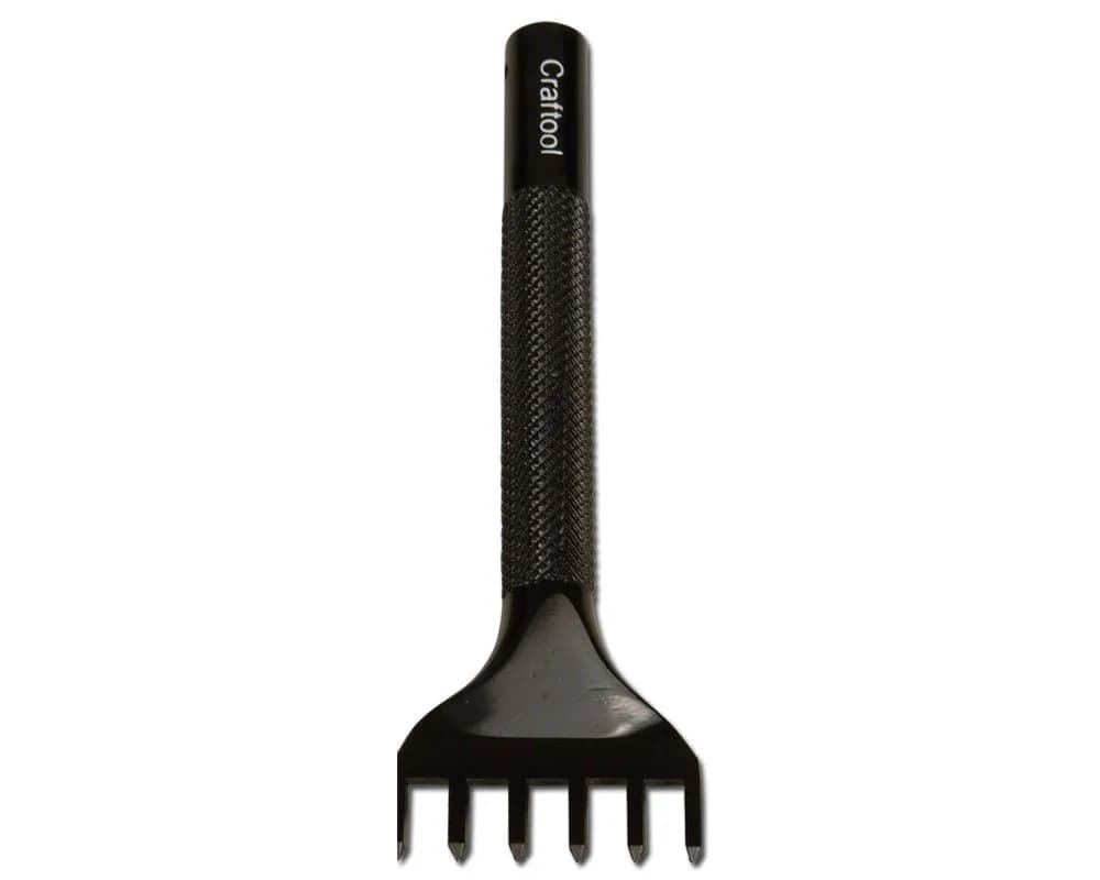 Tandy Leather Craftool Pro Line Diamond Stitching Chisel 6 Prong 4.8mm (5/32") | Precision Tool for Leathercraft — 6 Prong