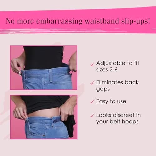 Hollywood Fashion Secrets Hip Huggers Elastic Belt Alternative Black | Seamless Fit & Slimming thumbnail 4