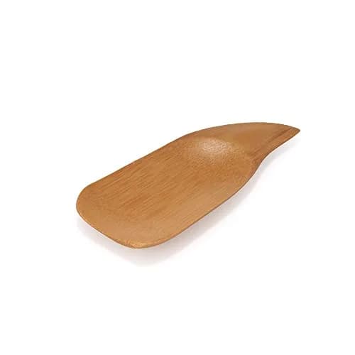 BambooMN 4" Small Solid Bamboo Curved Handle Scoop | Eco-Friendly Kitchen Utensil for Spices & Sauces thumbnail 2
