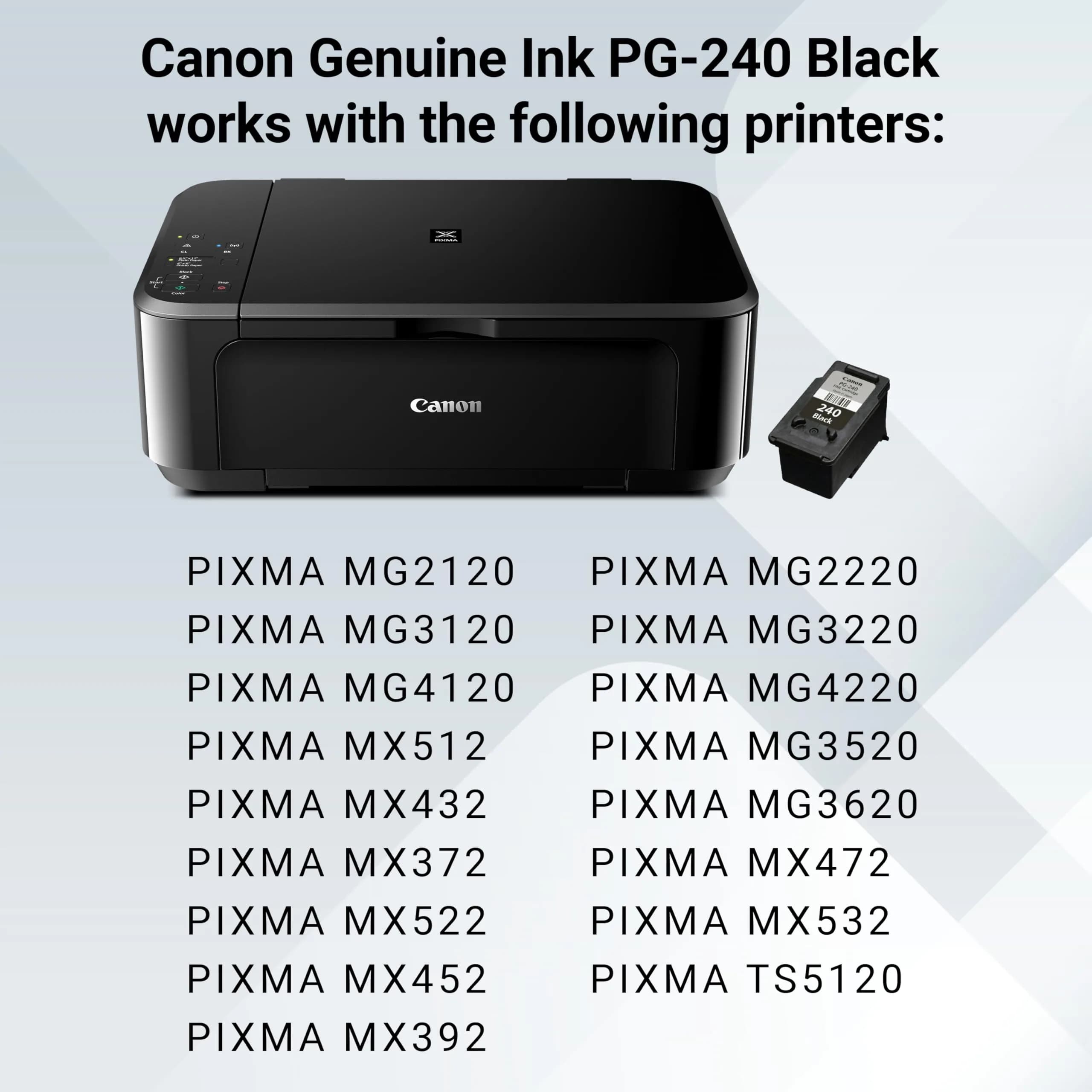 Canon PG-240 Genuine Black Ink Cartridge | Pigment Black Ink - view 4