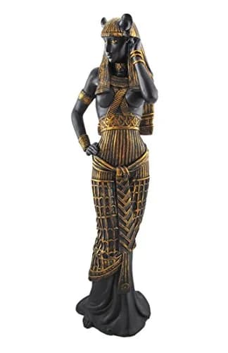 Pacific Giftware PTC 10.75 Inch Flirty Bastet Egyptian Mythological Goddess Statue Figurine | Handcrafted Bronze Decor thumbnail 1