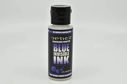 Opticz Invisible Blue UV Blacklight Reactive Ink 59ml (2 Fl Oz) | Glows Bright Blue Under Blacklight thumbnail 5