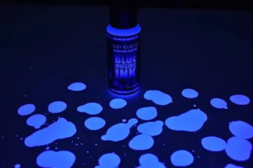 Opticz Invisible Blue UV Blacklight Reactive Ink 59ml (2 Fl Oz) | Glows Bright Blue Under Blacklight thumbnail 2