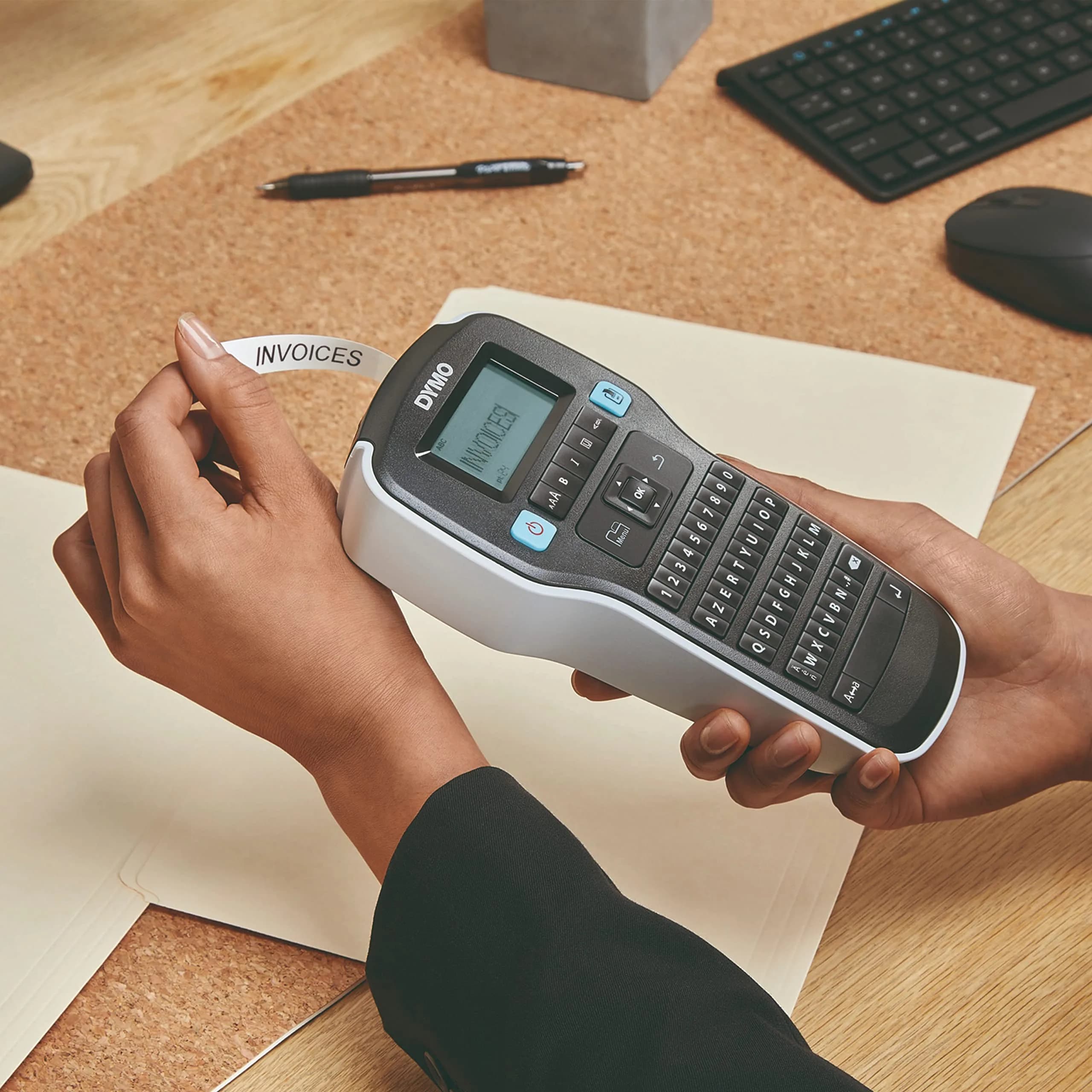 DYMO LabelManager 160 Portable Label Maker | QWERTY Keyboard, Large Display, Black - view 5
