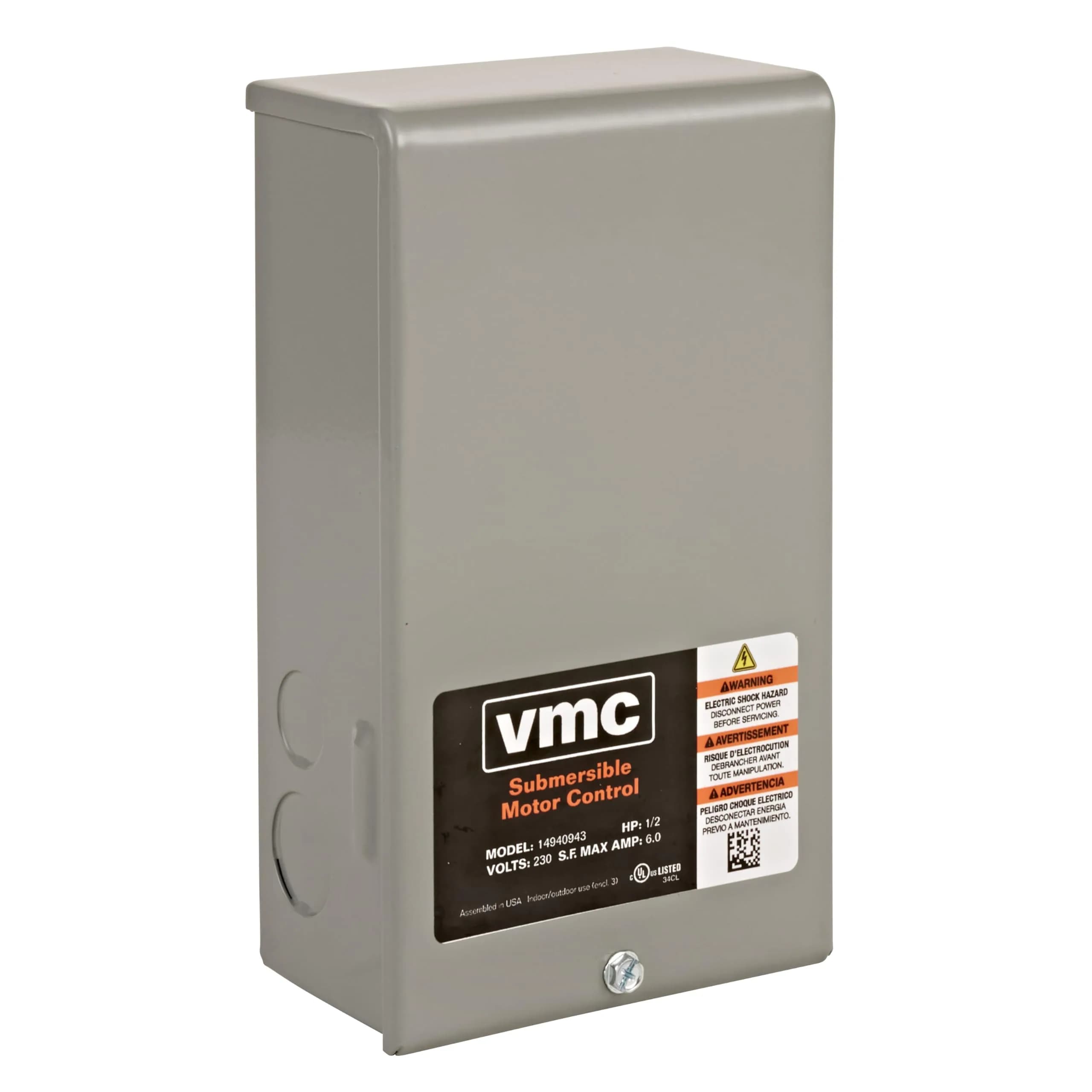 Red Lion Control Box for 4" Submersible Well Pumps | 3/4 HP, 230V, Weather-Resistant