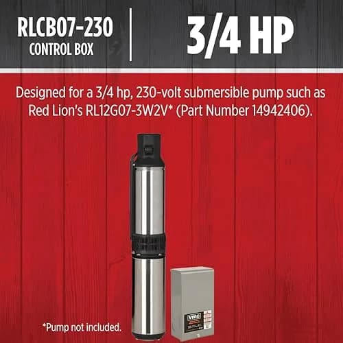 Red Lion Control Box for 4" Submersible Well Pumps | 3/4 HP, 230V, Weather-Resistant thumbnail 3