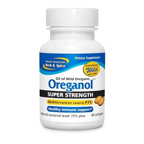 NORTH AMERICAN HERB & SPICE Super Strength Oreganol P73, 60 Softgels | Wild Oregano Oil for Immune Support, Vegan & Non-GMO thumbnail 1