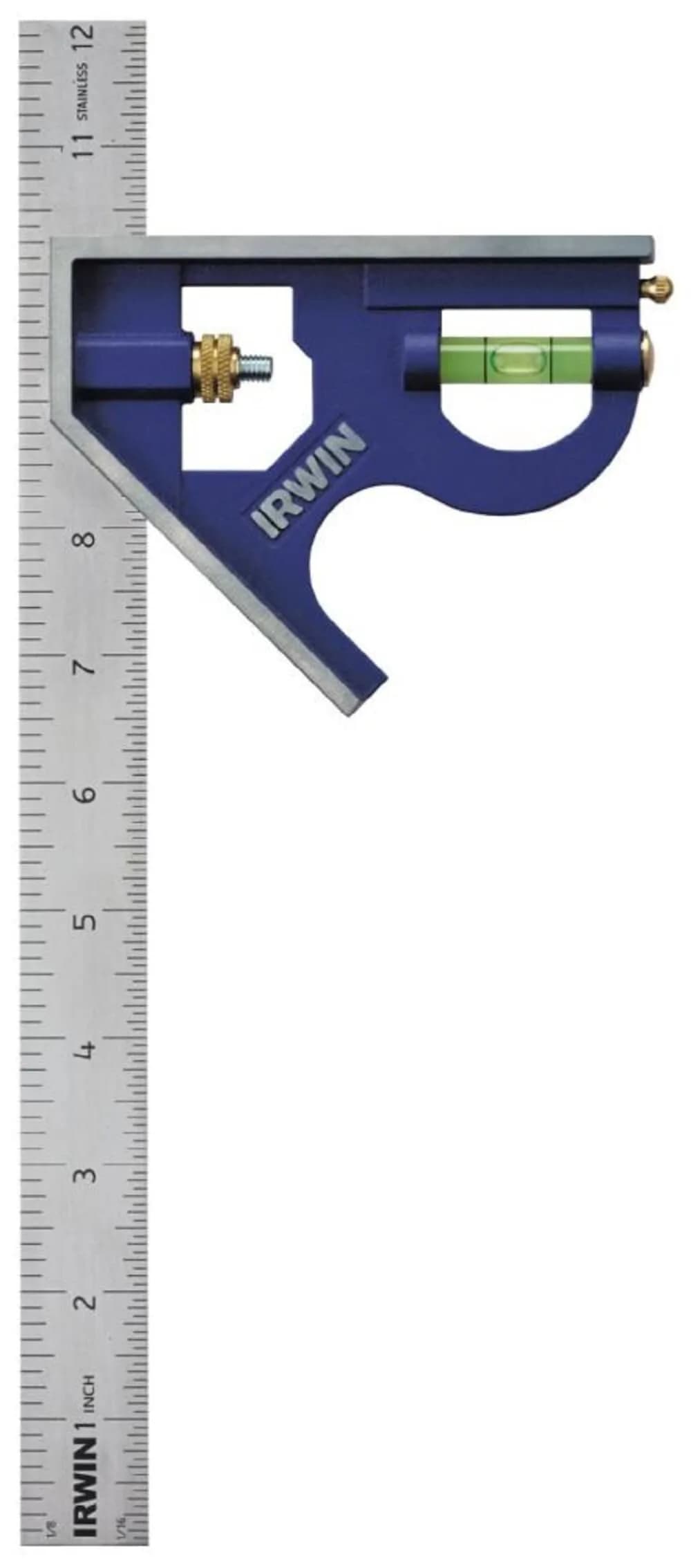 IRWIN Combination Square, 12-inch (30.48 cm) with 45-90 Degree Marking & Stainless Steel Blade | Precision Layout Tool - main product image