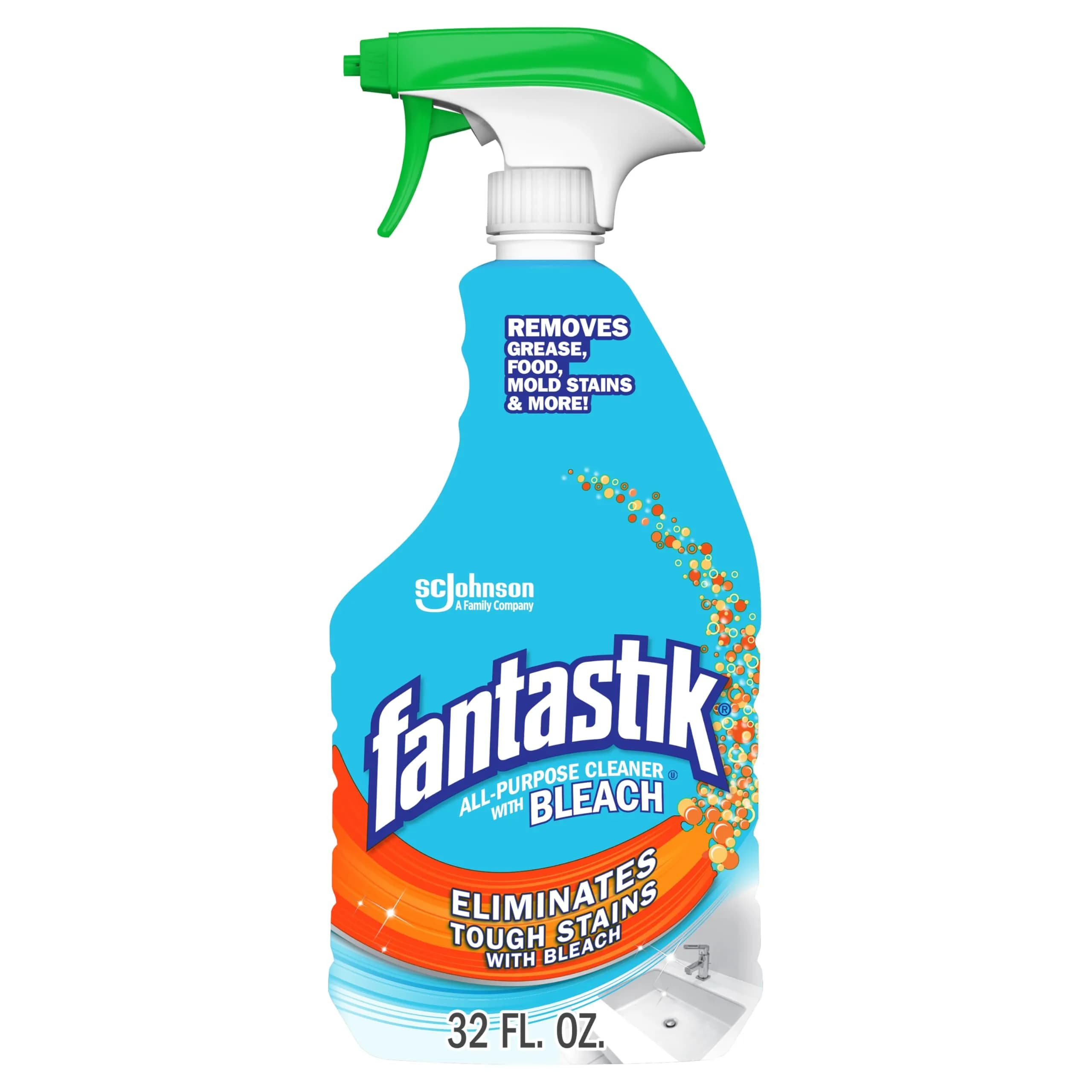 Fantastik All Purpose Cleaner with Bleach 946ml (32 Fl Oz) | Cleans Grease, Mold & Stains - main product image