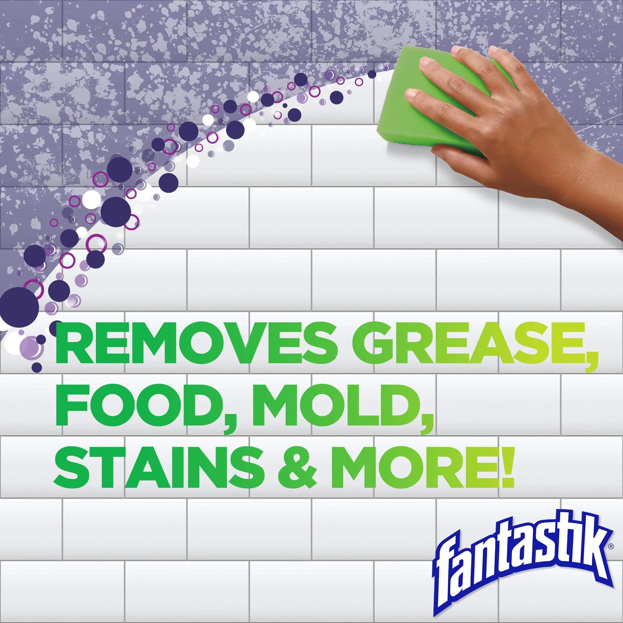 Fantastik All Purpose Cleaner with Bleach 946ml (32 Fl Oz) | Cleans Grease, Mold & Stains - view 2