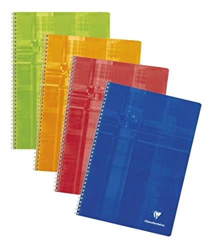 Clairefontaine Classic Wirebound Notebook 8 1/4 in. x 11 3/4 in. | Acid-Free French-Ruled Paper, 100 Pages, Assorted Colors thumbnail 1