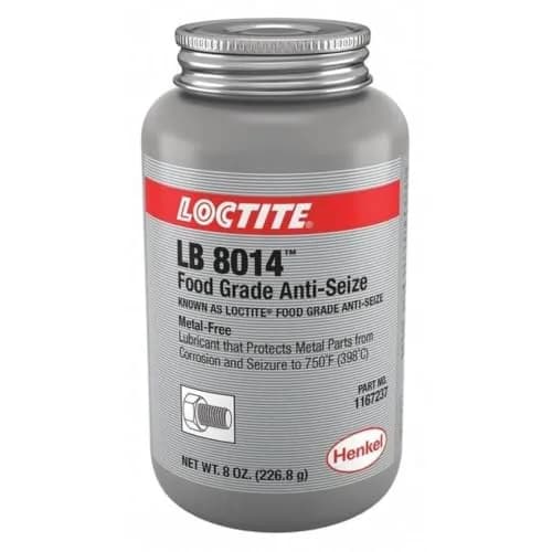 Loctite LB 8014 Food Grade Anti-Seize Lubricant 237ml (8 fl. oz.) Brush Top Can | Prevents Seizing & Galling thumbnail 1