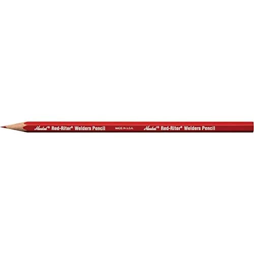 Markal Red-Riter Welders Pencil 12 Count | Torch-Resistant Marks for Metal Layout & Fabrication thumbnail 1
