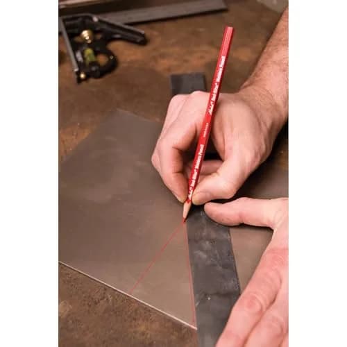 Markal Red-Riter Welders Pencil 12 Count | Torch-Resistant Marks for Metal Layout & Fabrication thumbnail 2