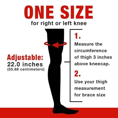ACE Adjustable Knee Brace Support & Compression for Arthritic & Painful Knees | Breathable, Odor-Resistant, One Size thumbnail 7