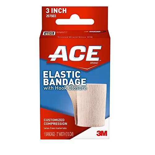 3M ACE 3" Elastic Bandage Wrap with Hook Closure, Beige, 2 Count | Moderate Support for Muscles & Joints thumbnail 1