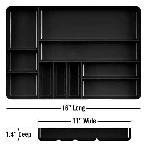 Ernst Manufacturing 10 Compartment Drawer Organizer Tray 40.2cm (16 Inches) | Stackable, Fuel & Solvent Resistant for Automotive Tools thumbnail 7