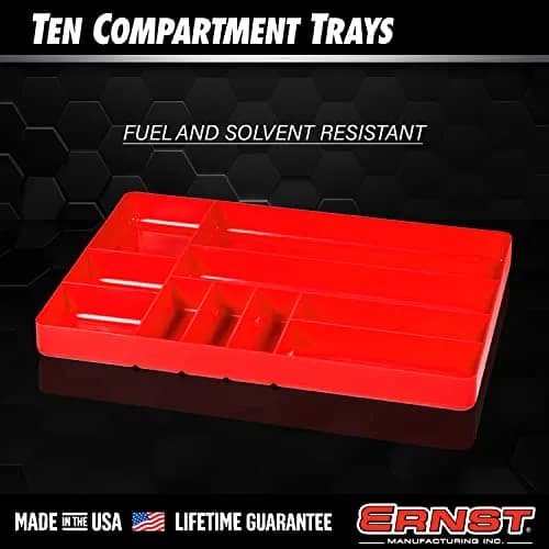 Ernst Manufacturing 10 Compartment Drawer Organizer Tray 40.2cm (16 Inches) | Stackable, Fuel & Solvent Resistant for Automotive Tools thumbnail 3