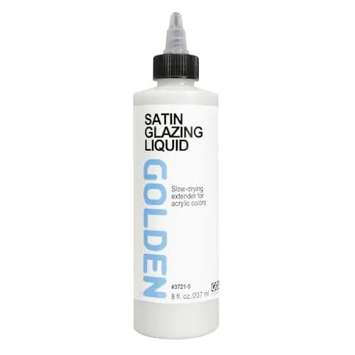 GOLDEN Satin Glazing Liquid, 8 fl. oz. Bottle | Acrylic Medium for Artists thumbnail 1