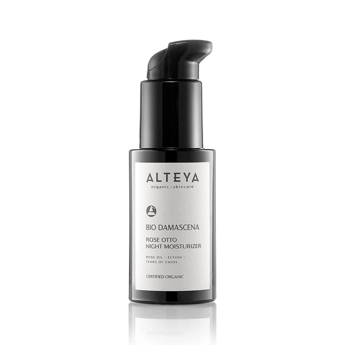 Alteya Organic Night Moisturizer 1.7 Fl Oz | Organic Bulgarian Rose Oil Night Cream for Skin Repair — 1.69 Fl Oz