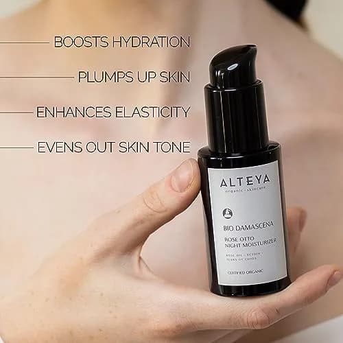 Alteya Organic Night Moisturizer 1.7 Fl Oz | Organic Bulgarian Rose Oil Night Cream for Skin Repair thumbnail 5