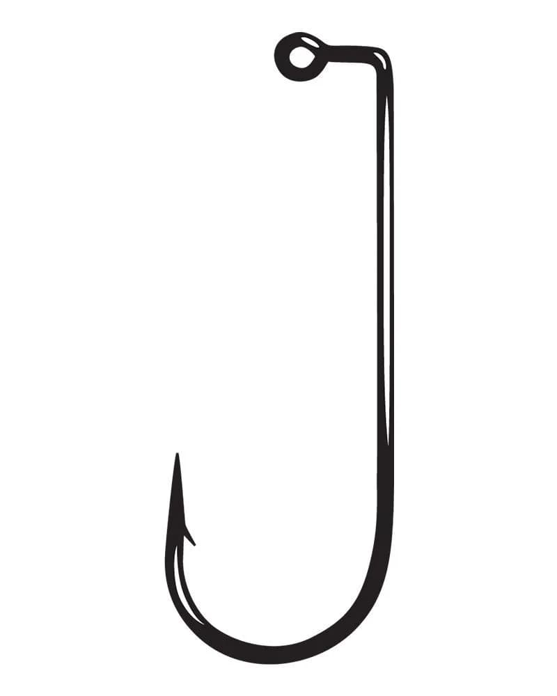 Gamakatsu Heavy Duty Round Bend Jig Hook 5/0 | Sharp Forged Steel for Finicky Fish