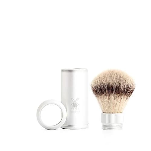 MÜHLE Travel Silver Shaving Brush for Men with Synthetic Silvertip Fibre | Compact, Vegan & Quick-Dry thumbnail 2