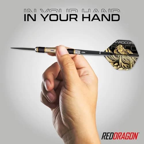 RED DRAGON Golden Eyes 26g Steel Tip Darts Set | 85% Tungsten, Laser-Etched Aluminium Shafts thumbnail 4