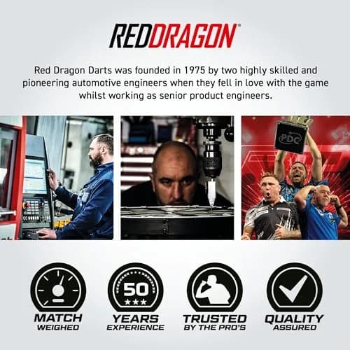 RED DRAGON Golden Eyes 26g Steel Tip Darts Set | 85% Tungsten, Laser-Etched Aluminium Shafts thumbnail 6