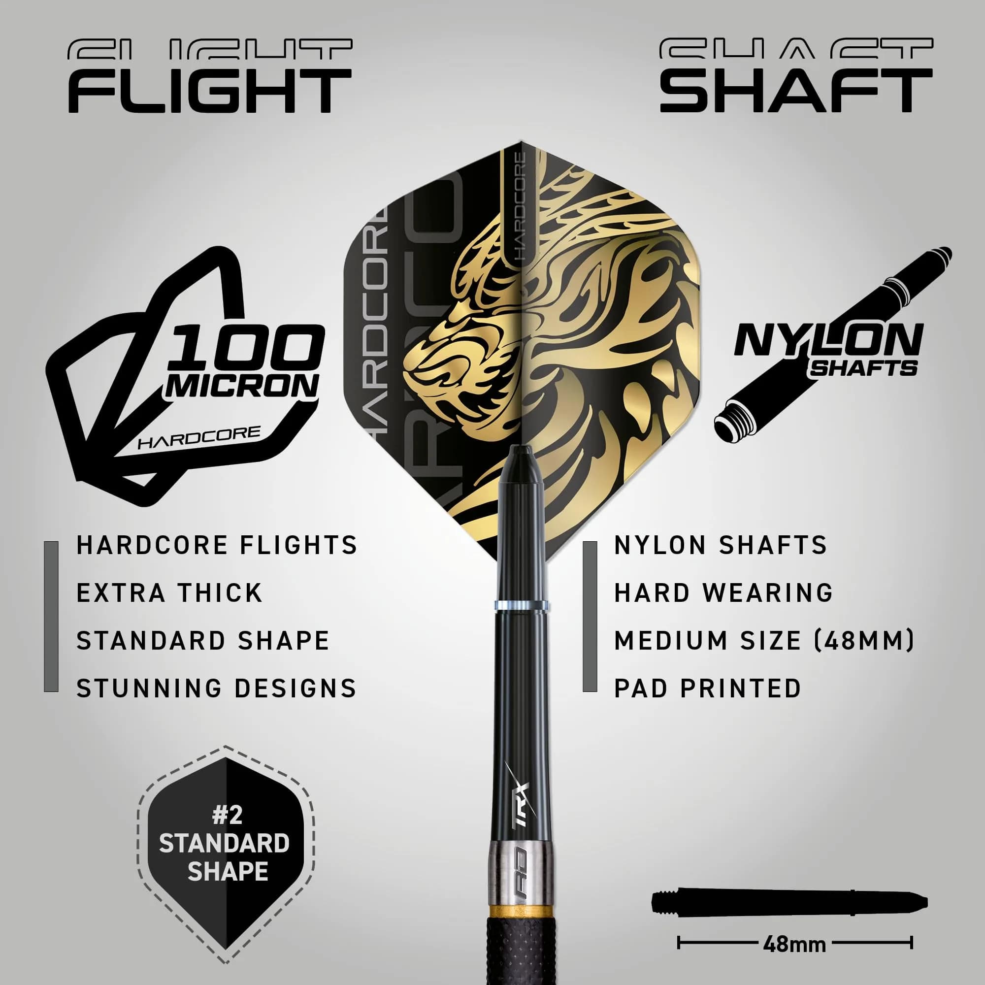 RED DRAGON Golden Eyes 30g Steel Tip Darts Set | 85% Tungsten - view 3