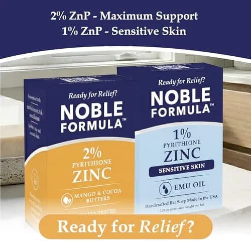 Noble Formula 2% Pyrithione Zinc Bar Soap for Flaky, Itchy Skin | Gentle, All Skin Types, 3.25 oz thumbnail 3