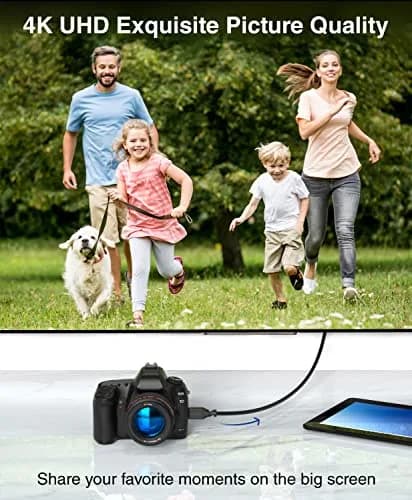 BlueRigger Micro HDMI to HDMI Cable 3.05m (10FT) | 4K@60Hz HDR, 18Gbps, ARC thumbnail 2