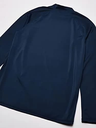 Kanu Surf Men's Long Sleeve Platinum UPF 50+ Rashguard Swim Tee, Navy, Small | UV Protection & Quick-Dry Performance thumbnail 4