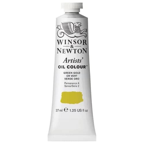 Winsor & Newton Artists' Oil Paint, 37ml Tube, Green Gold | Professional Quality Oil Color for Artists thumbnail 1