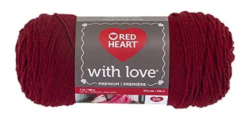 Red Heart With Love Yarn 10016774 | Solid Berry Red Acrylic Yarn for Crochet & Knitting thumbnail 1