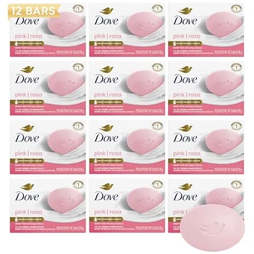 Dove Pink Beauty Bar 12-Pack | 2.64 Oz (75g) Each | Gentle Cleansing for Soft, Smooth Skin thumbnail 1