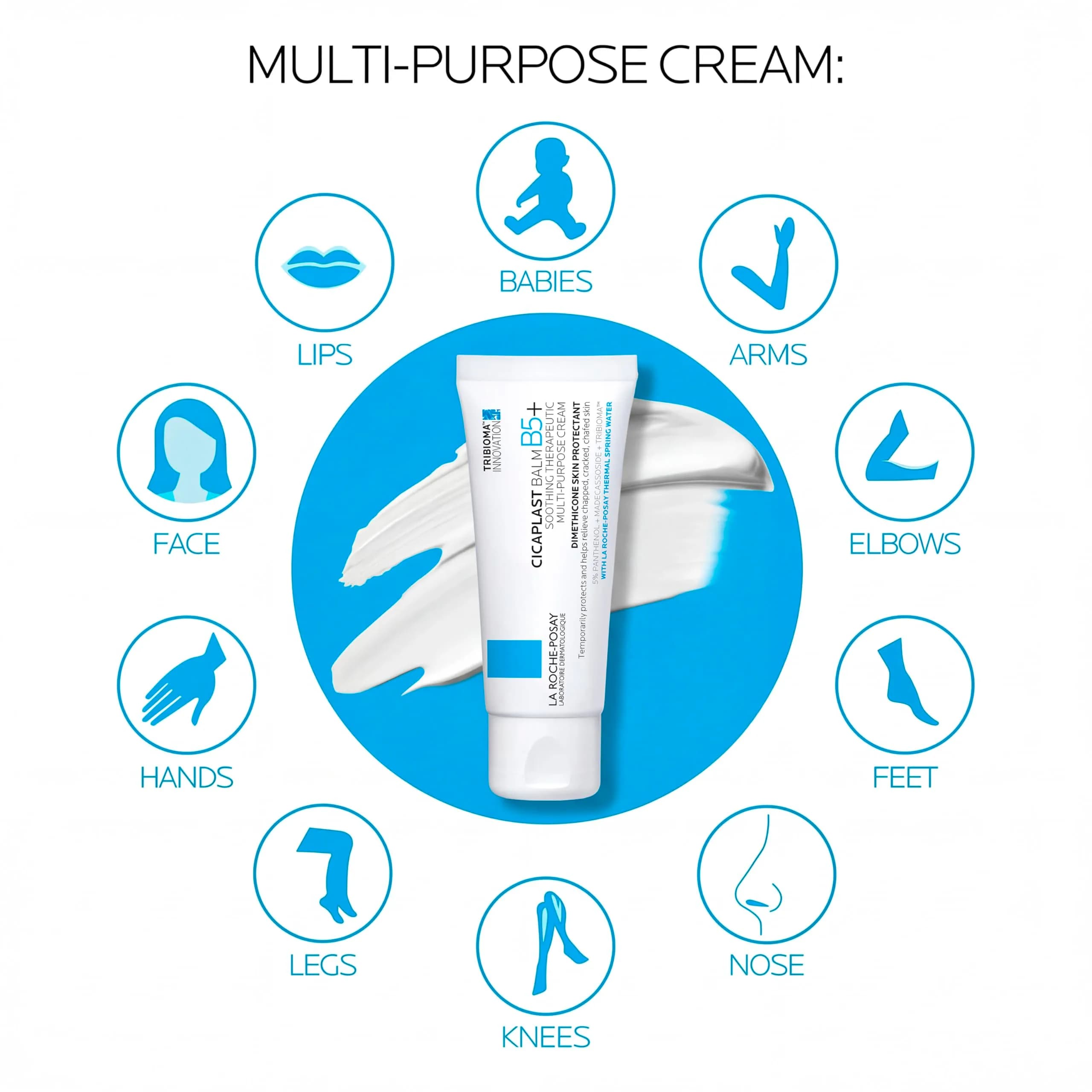 La Roche-Posay Cicaplast Balm B5 Multi-Purpose Cream for Dry & Irritated Skin, 38g (1.35 Oz) | Soothing Therapeutic Balm for Sensitive Skin - view 2