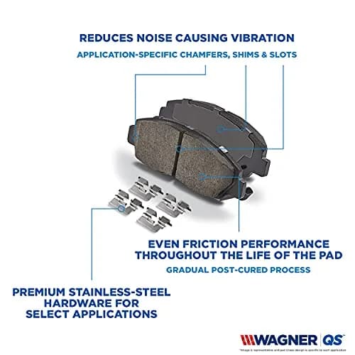 Wagner QS ZD1282 Ceramic Disc Brake Pad Set | Front Axle for Lexus LS460 (2.39 kg / 5.19 lb) thumbnail 6