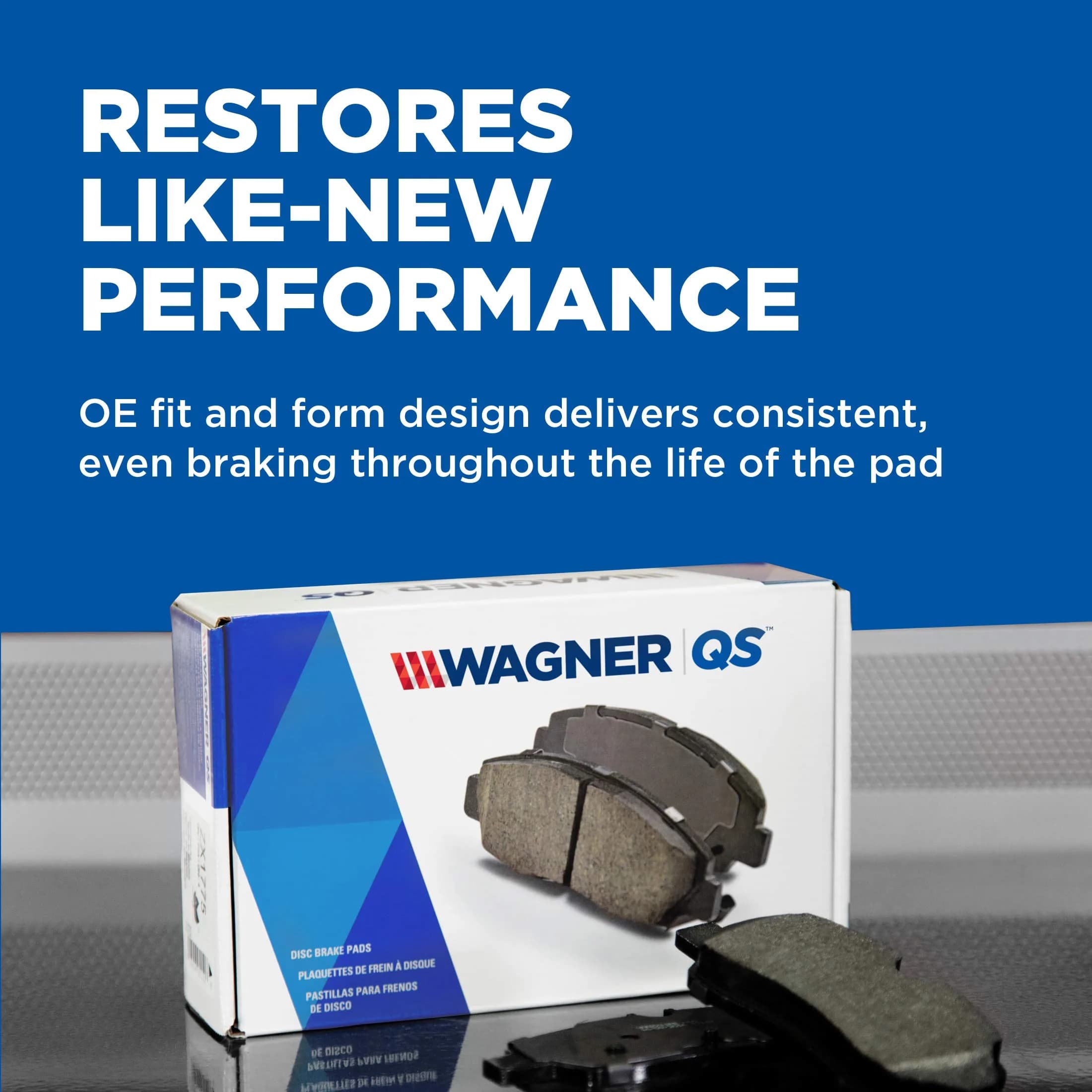 Wagner QS ZD1282 Ceramic Disc Brake Pad Set | Front Axle for Lexus LS460 (2.39 kg / 5.19 lb) - view 3