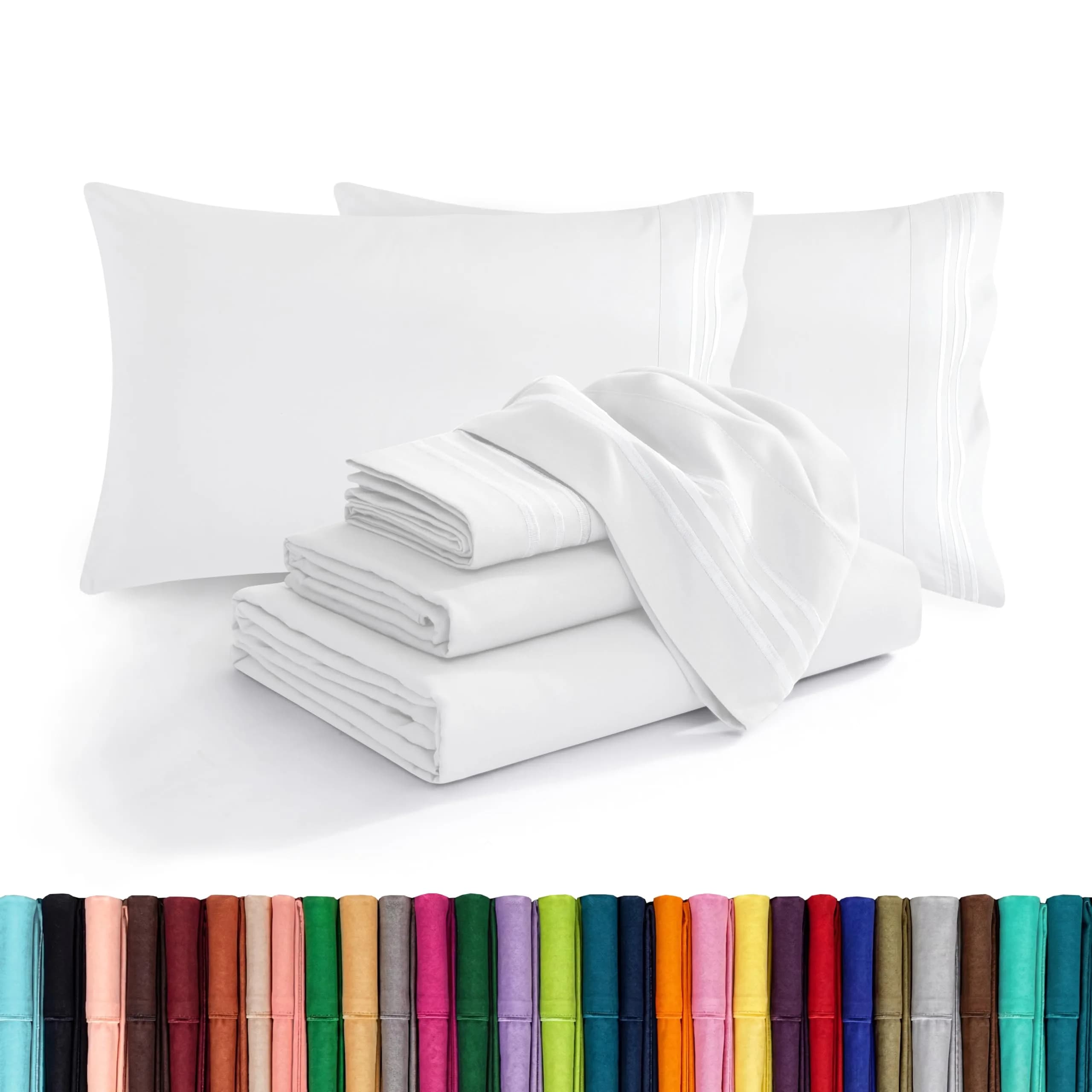 Elegant Comfort Luxury Soft 1500 King Bedding Set | Wrinkle & Fade Resistant, Deep Pocket, Microfiber - main product image