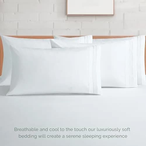 Elegant Comfort Luxury Soft 1500 King Bedding Set | Wrinkle & Fade Resistant, Deep Pocket, Microfiber thumbnail 7