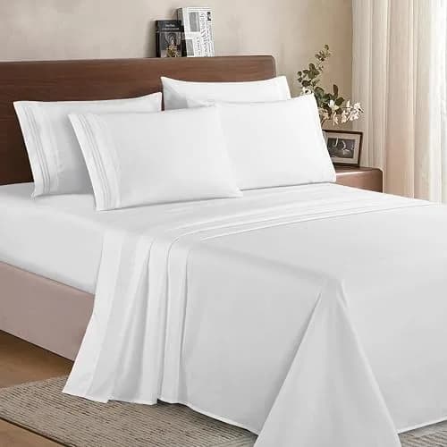 Elegant Comfort Luxury Soft 1500 King Bedding Set | Wrinkle & Fade Resistant, Deep Pocket, Microfiber thumbnail 2