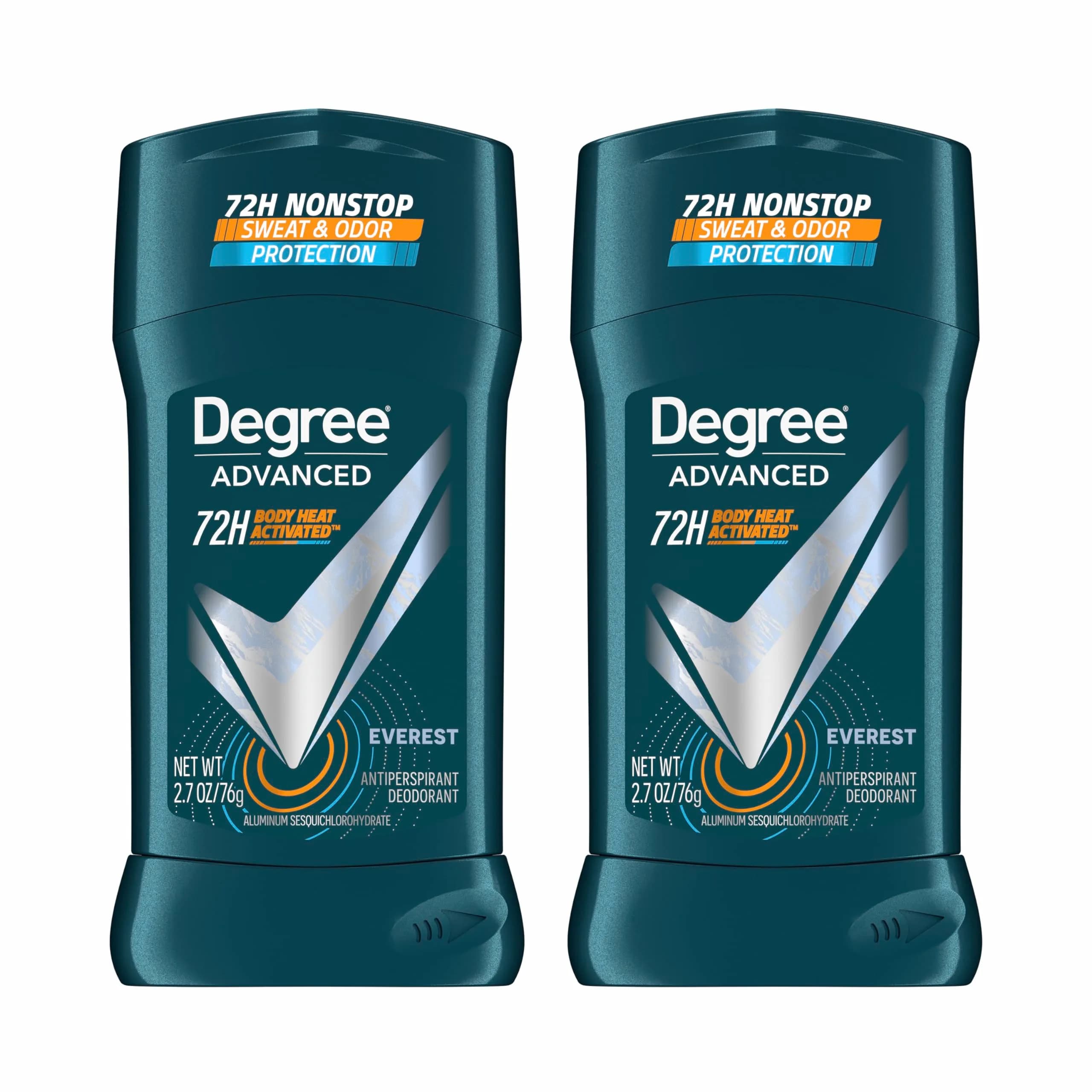 Degree Men Advanced Everest Antiperspirant Deodorant Stick 156 g (5.4 oz) | 72-Hour Sweat & Odor Protection — 2.7 Ounce